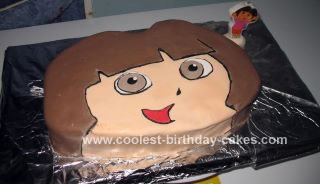 Dora Birthday Cake on Coolest Dora Face Cake 120