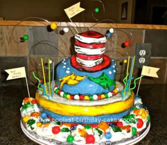 Seuss Birthday Cake on Homemade Dr  Seuss Birthday Cake Design