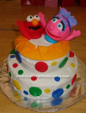 Homemade Birthday Cakes on Homemade Elmo And Abby Birthday Cake