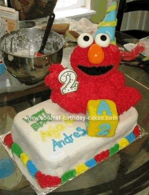 Homemade Elmo Birthday Cake. My twins, Anja and Andres, are in love with 
