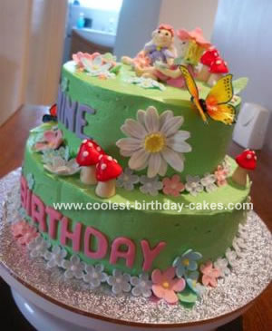 Fondant Birthday Cakes on Coolest Fairy Garden Cake 16