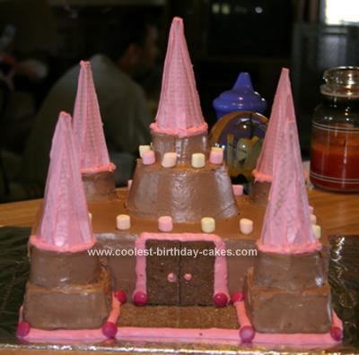 Homemade Birthday Cakes on Homemade Fairy Princess Castle Birthday Cake