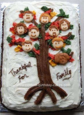 Birthday Cake Shot on Homemade Family Tree Cake