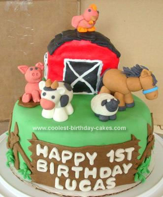  Birthday Cake on Coolest Farm Cake With Barn And Animals 48