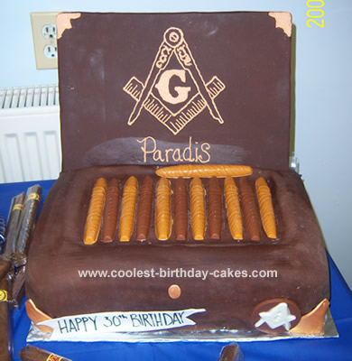 30th Birthday Cake Ideas on Father S Day Cigar Box Cake
