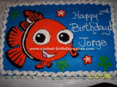 Finding Nemo Birthday Party on Finding Nemo Cake