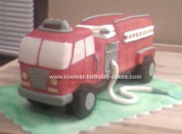 Truck Birthday Party on Coolest Fire Truck Cake 43