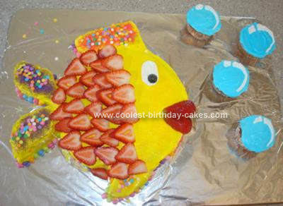 Birthday Cake Images on Homemade Fish And Bubbles Cake
