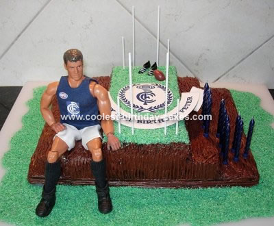 Football Birthday Cakes on Carlton Afl Football Club Cake