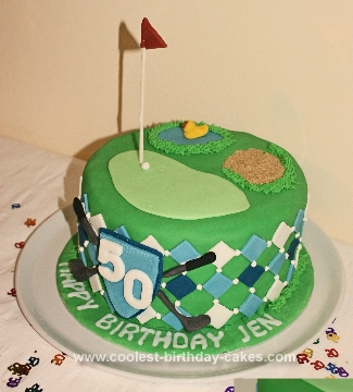 50th Birthday Cake on Coolest Golf Argyle 50th Birthday Cake 43