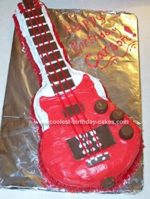 Homemade Guitar Birthday Cake. Let me just say that this is my first cake 