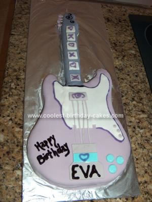 My 6 year old wanted a Hannah Montana Guitar Birthday Cake.
