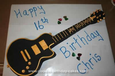 Guitar Birthday Cake on Coolest Guitar Birthday Cake Design 199 21492856 Jpg