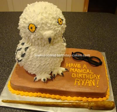   Birthday Cake on Homemade Hedwig The Owl Cake