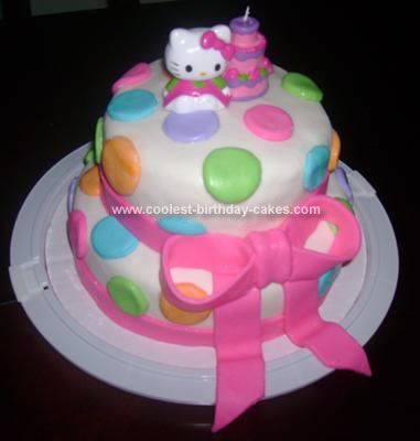Homemade Birthday Cake on Homemade Hello Kitty Birthday Cake