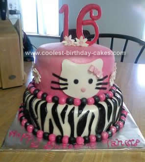 Zebra Print Birthday Cakes on Custom Specialty Cakes Black Hello All Zebrahello