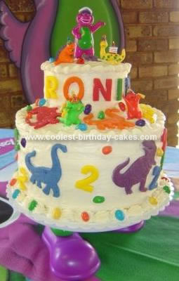 Birthday Cake  Candles on Coolest Homemade Barney The Dinosaur Cake 17