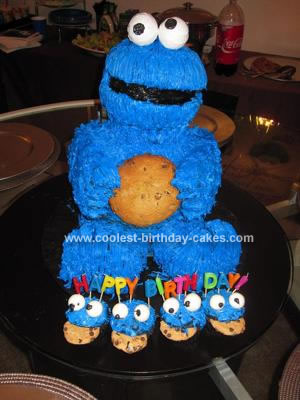 Birthday Cake Pops on Coolest Homemade Cookie Monster Birthday Cake 35