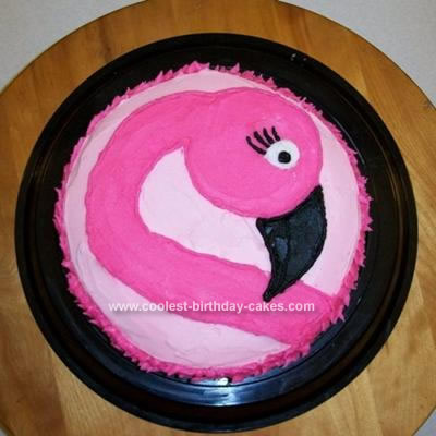 Baby Birthday Cake on Coolest Homemade Flamingo Birthday Cake 4