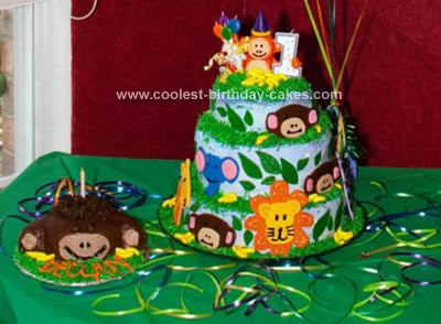 Baby  Birthday Cake on Coolest Homemade Jungle Themed 1st Birthday Cake 54