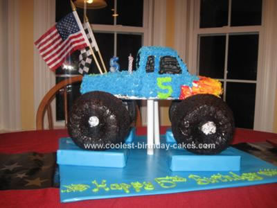 Monster Truck Birthday Cakes on Homemade Monster Truck