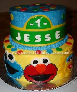 Sesame Street Birthday Cakes on Coolest Homemade Sesame Street Cake 27