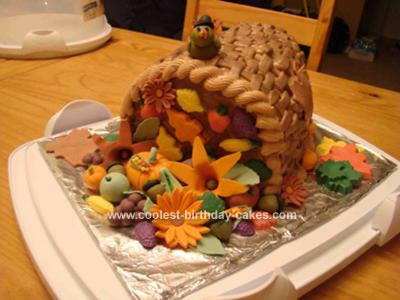 images of thanksgiving cakes. Homemade Horn of Plenty Thanksgiving Cake