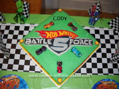  Wheels on Coolest Hot Wheels Battle Force 5 Birthday Cake 96