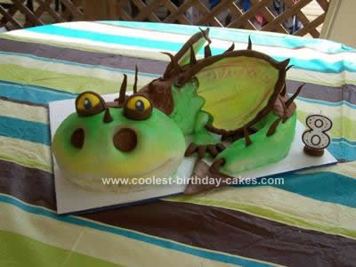 I made this How to Train Your Dragon Cake for my son's 8th Birthday.