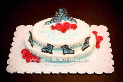Birthday Cake  Cream on Ice Skater Cake