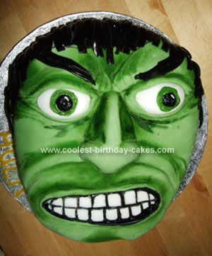 Hulk Coloring on Coolest Incredible Hulk Birthday Cake 6