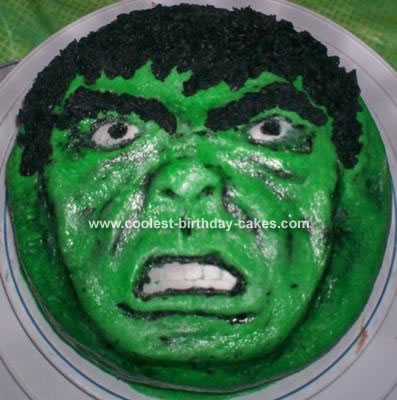 Hulk Coloring on Coolest Incredible Hulk Cake 5