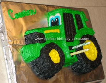 John Deere Birthday Cakes on John Deere Tractor Cake For A 2nd Birthday Party   Hd