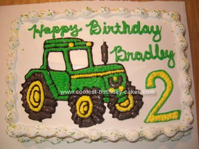 Homemade Birthday Cake on Homemade John Deere Tractor Birthday Cake
