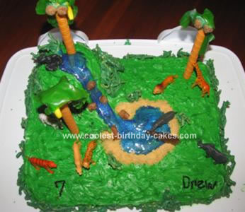 Homemade Birthday Cake on Homemade Jungle Safari Birthday Cake
