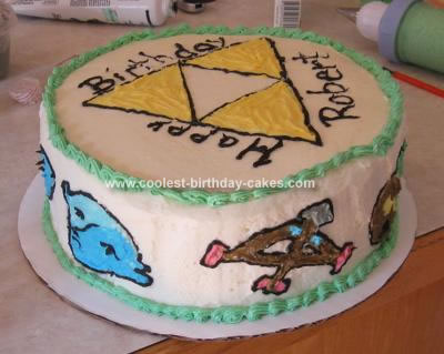 Princess Birthday Cake Ideas on Homemade Legend Of Zelda Cake