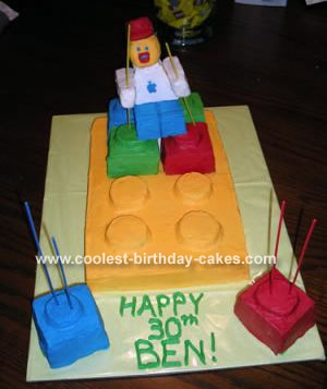 Mickey Mouse Birthday Cake on The Leaning Tower Of Lego Man