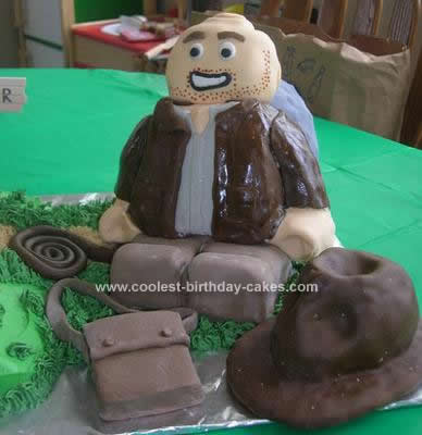 Homemade Lego Indiana Jones Birthday Cake Design