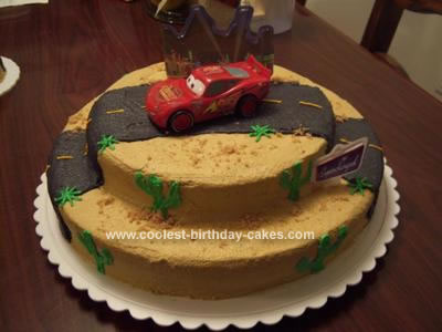 Lightning Mcqueen Birthday Cake on Disney Cars Birthday Cake