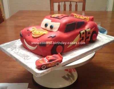 Fondant Birthday Cakes on Coolest Lightning Mcqueen Cake 100