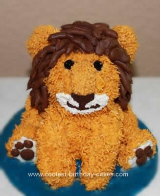 Baby  Birthday Cake on Coolest Lion 1st Birthday Cake 35