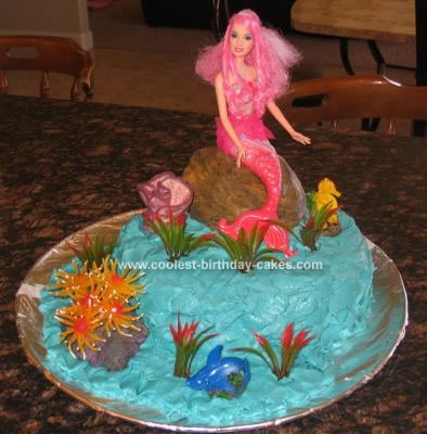Homemade Birthday Cakes on Homemade Little Mermaid Birthday Cake