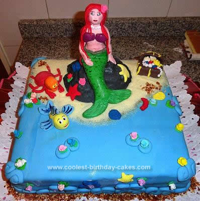  Mermaid Birthday Cake on Coolest Little Mermaid Cake 145
