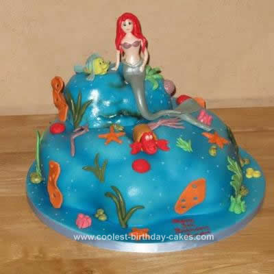 Mermaid Birthday Cake on Coolest Little Mermaid Cake 162