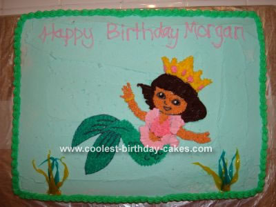 Ariel Birthday Cake on And Sides And Then  A Little Trick  I Froze The Little Mermaid Cake