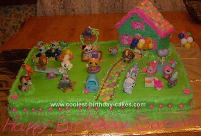 Homemade Birthday Cakes on Homemade Littlest Pet Shop Birthday Cake