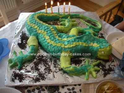 Sock Monkey Birthday Cake on Pin Coolest Lizard Birthday Cake Design 13 Cake On Pinterest