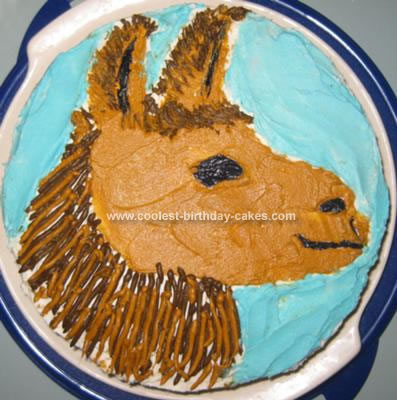 Birthday Cakes Images on Homemade Llama Cake