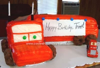 Cars Birthday Cake on Homemade Mack Truck From Cars Cake