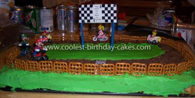 Super Mario Birthday Cake on Coolest Mario Karts Cake 98